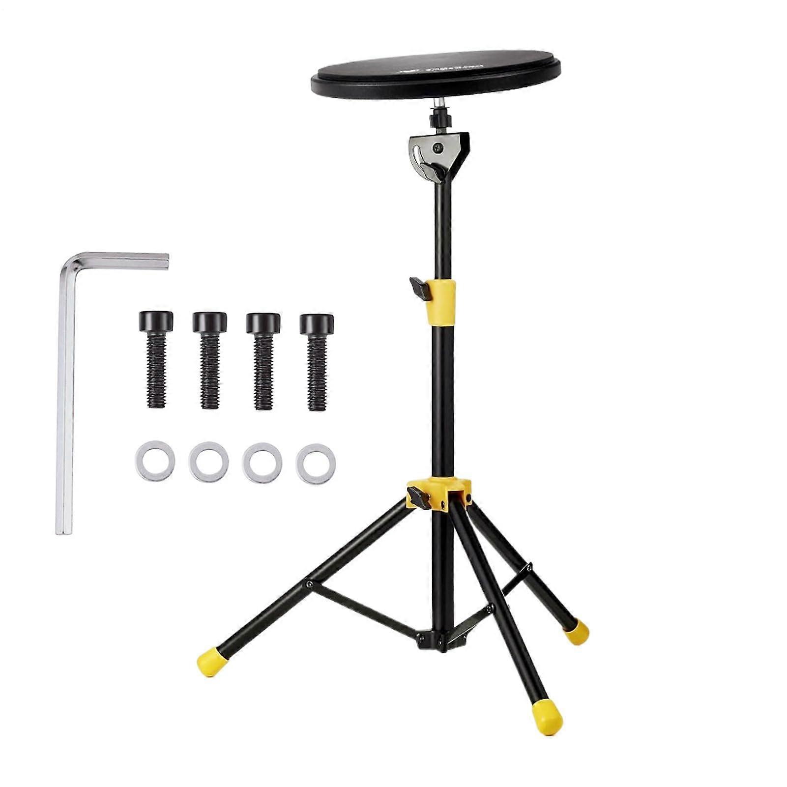 Adjustable Drum Pad Stand with Silent Height Adjustment, Foldable Stable Base for Home Studio and Stage