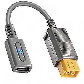 12cm Short Type C Female to for WiiU Power Cable with Blue LED for Compact Gaming Setups
