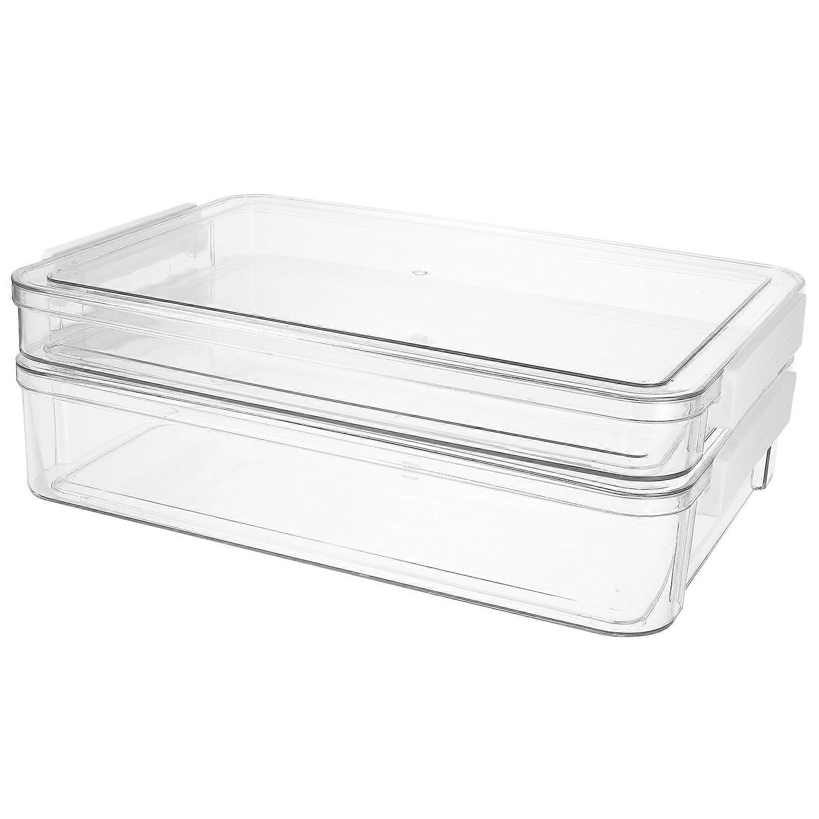 Transparent Document Box Certificate Storage Container for 2Pcs Documents