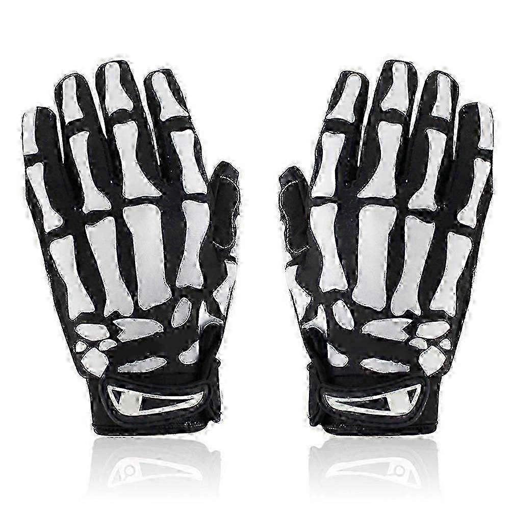 Full Finger Gloves Cycling Skeleton Pattern with Ventilation 2Pcs
