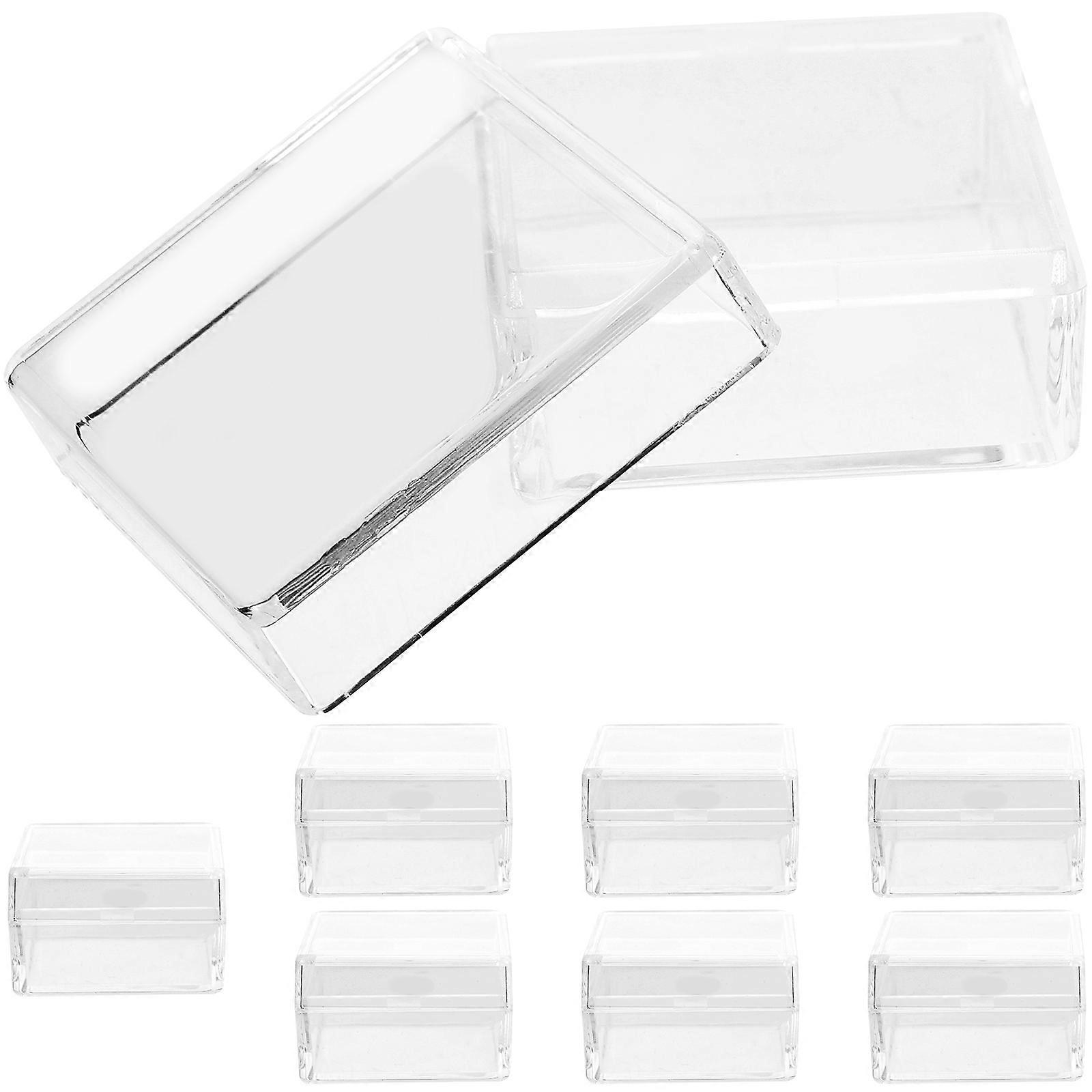 Transparent Specimen Storage Case for Display Box 10Pcs Plastic Boxes