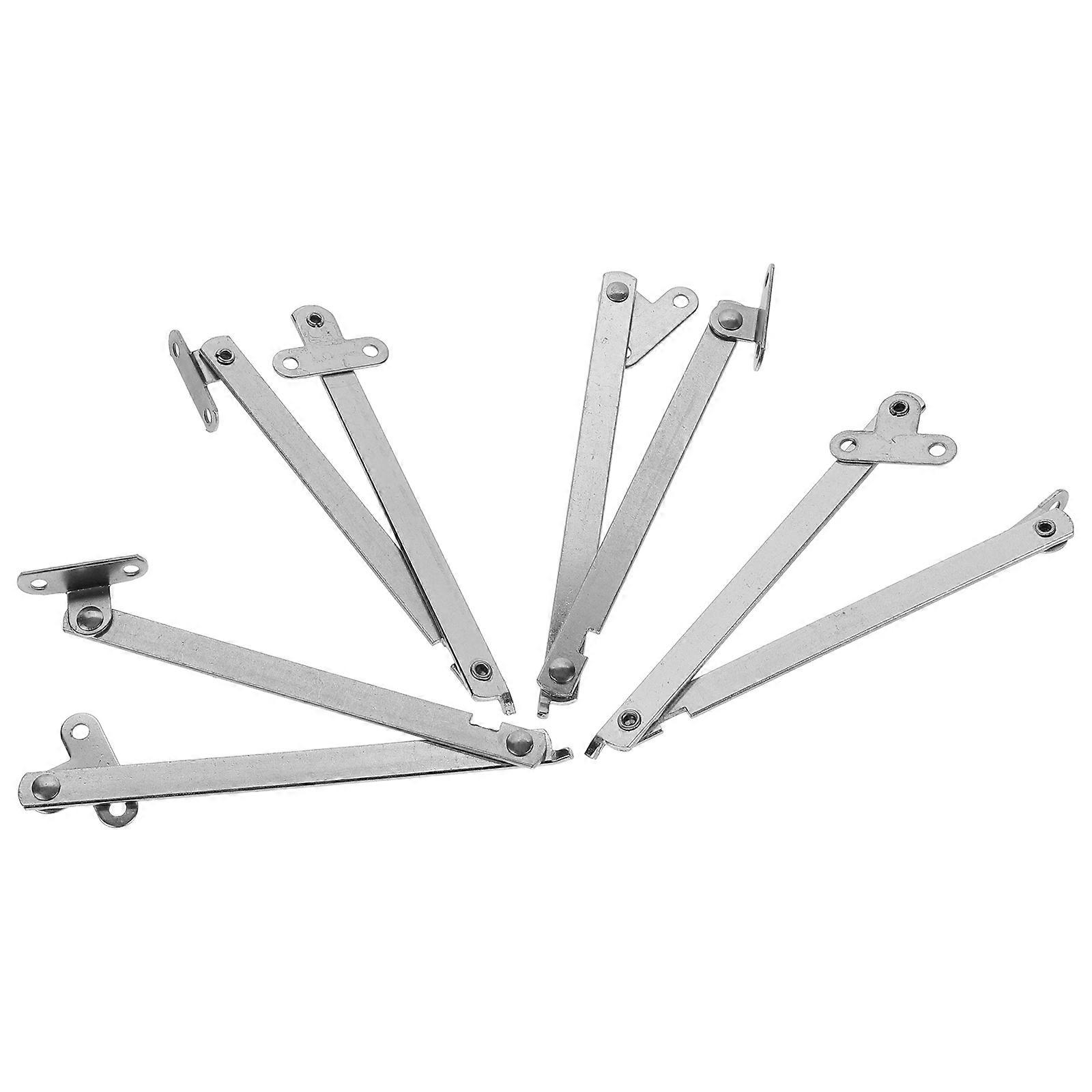 Silver Self-Balancing Lid Support Hinges Cabinet Pull Rod Support 4Pcs