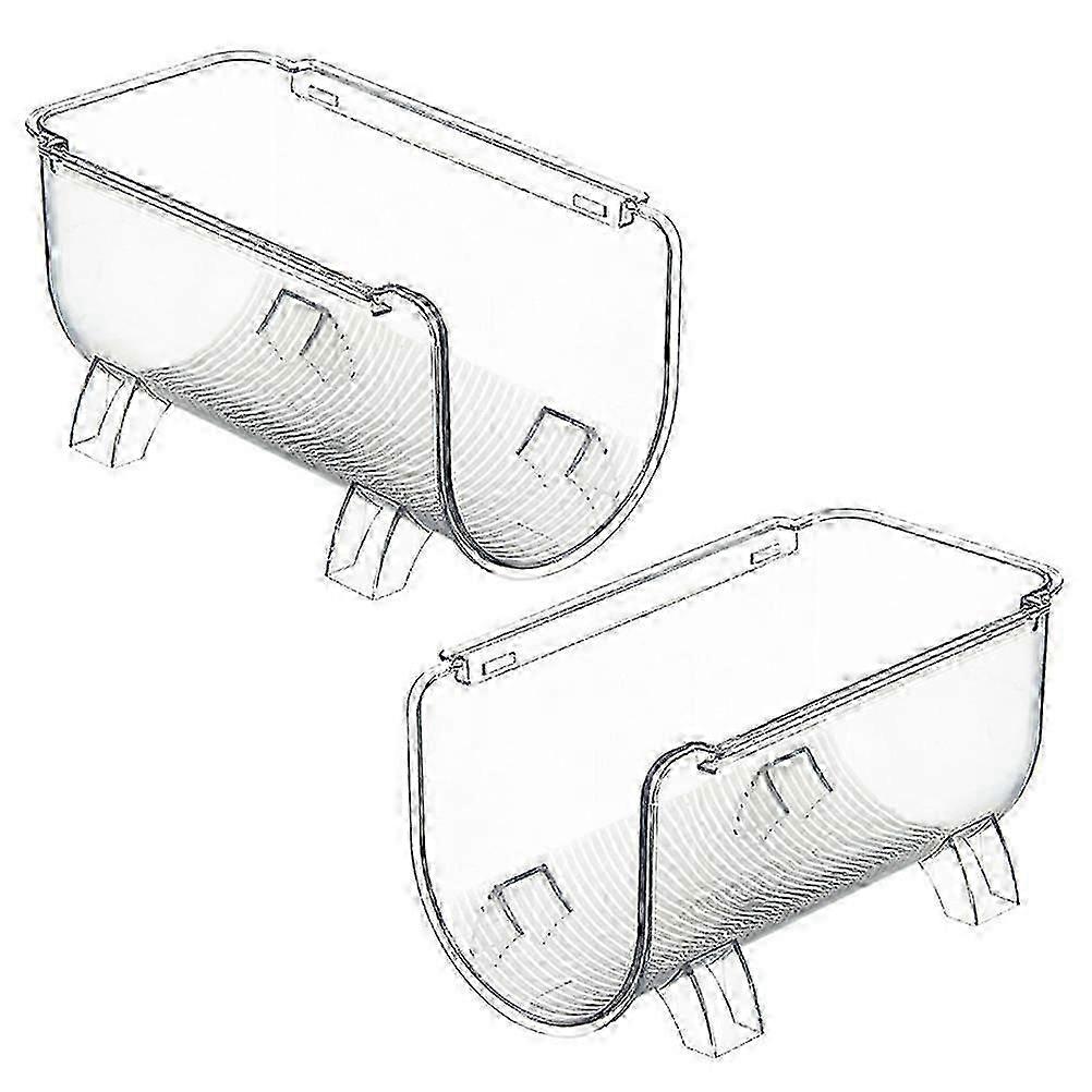 Water Bottle Holders | 2Pcs Stackable PET Storage Rack for Kitchen Refrigerator Pantry | Transparent