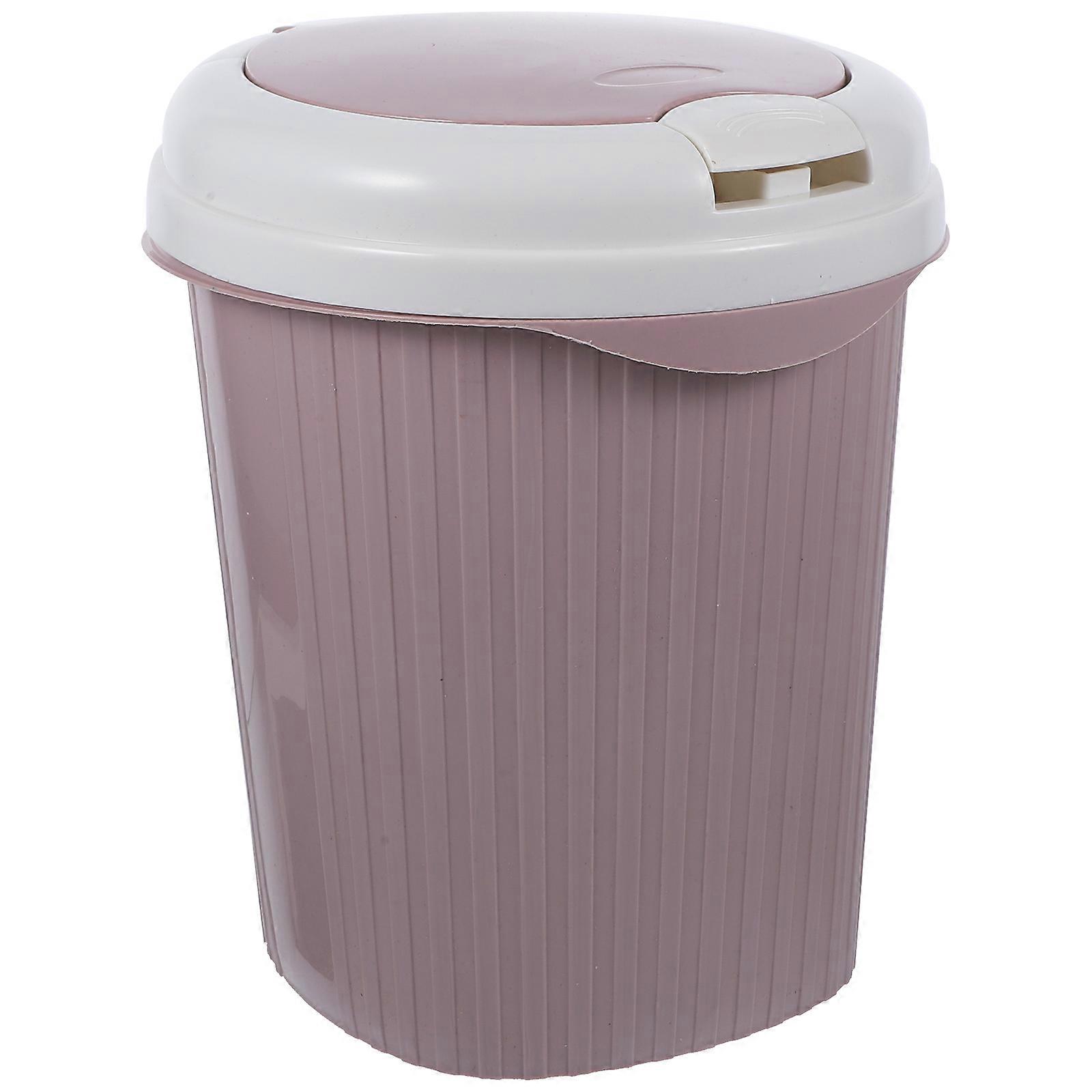 Creative Kitchen Trash Can for Storage Small Practical Plastic Pink