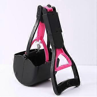 Pink Shovels Poop Picker, Long Handle Folding Design for Dog Waste, Cat Litter, Portable Pet Toilet Shovel