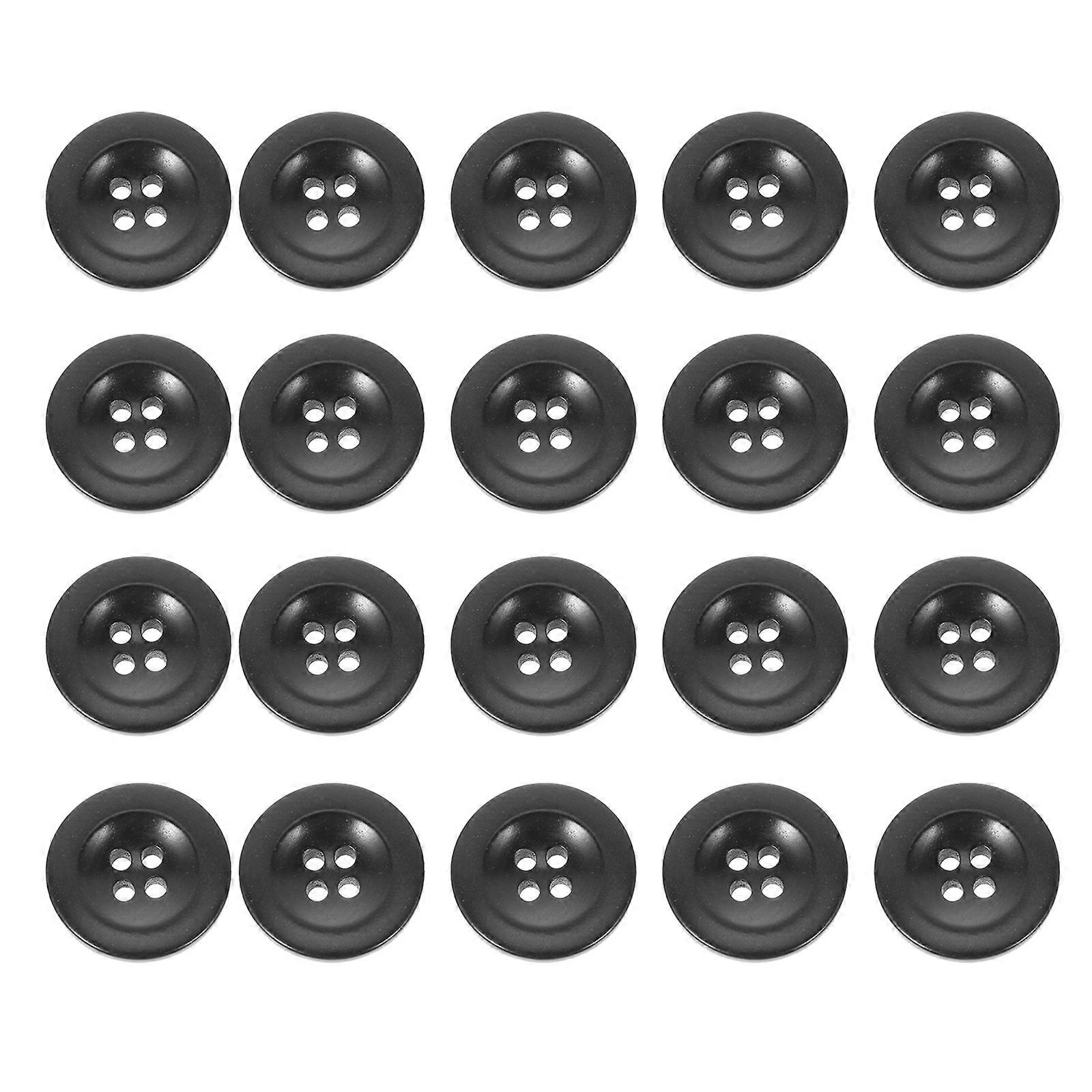 Wood Coat Button for Four Hole Sewing 20Pcs Suit Replaceable Buttons