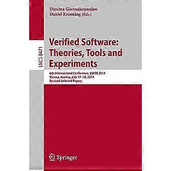 Verified Software Theories Tools And Experiments 6th International Conference - Springer Nature B.V - Paperback - en Book