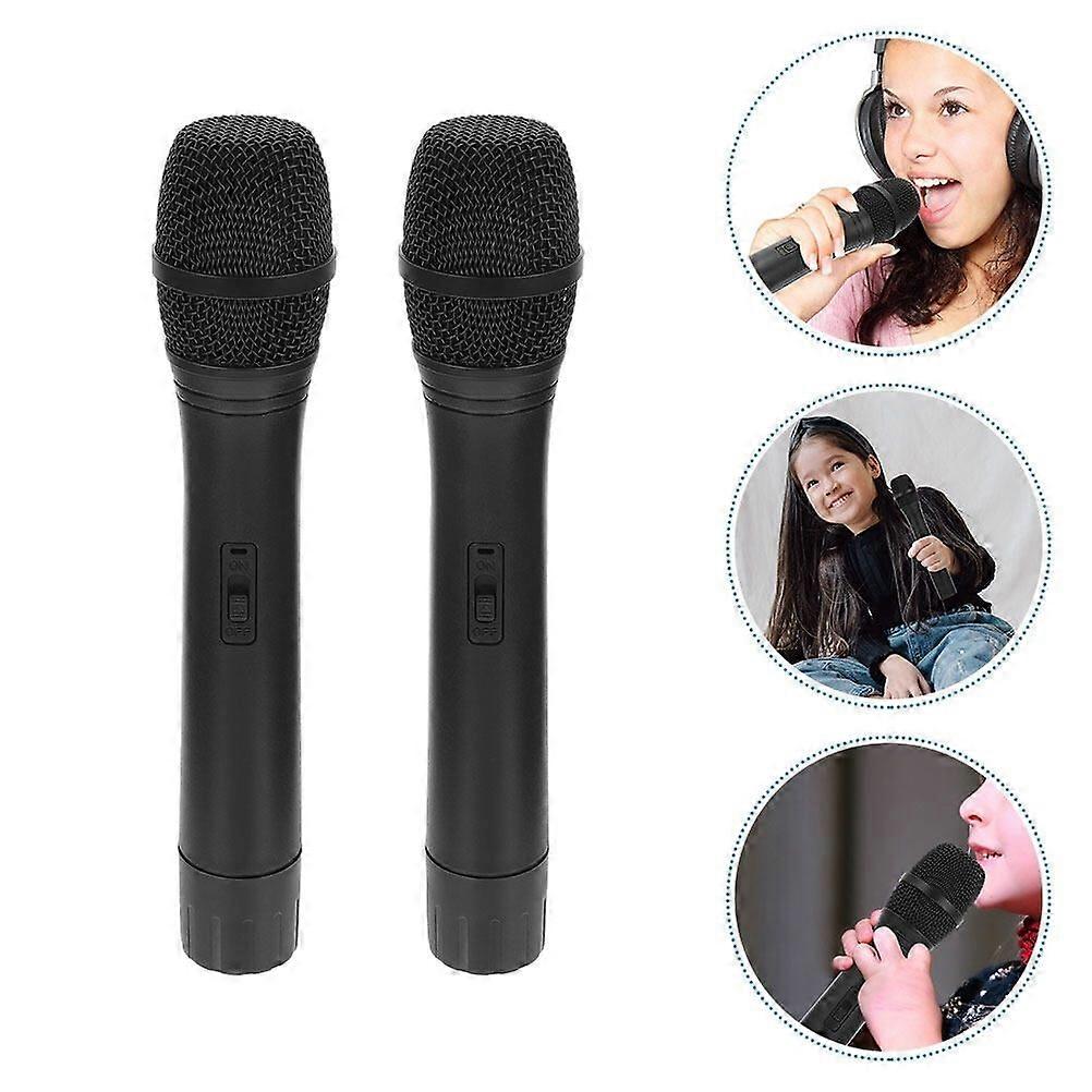 2Pcs Kid Microphone Props Simulate Speech Practice Microphone Fake Microphone