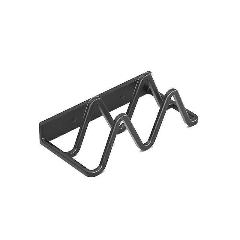 Wall mounted double layer m type cutting board rack multifunctional kitchenware rack (black) [MI]