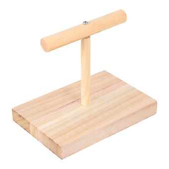 Perchoir en bois en forme de T pour perroquet, jouet inclus dans un seul ensemble