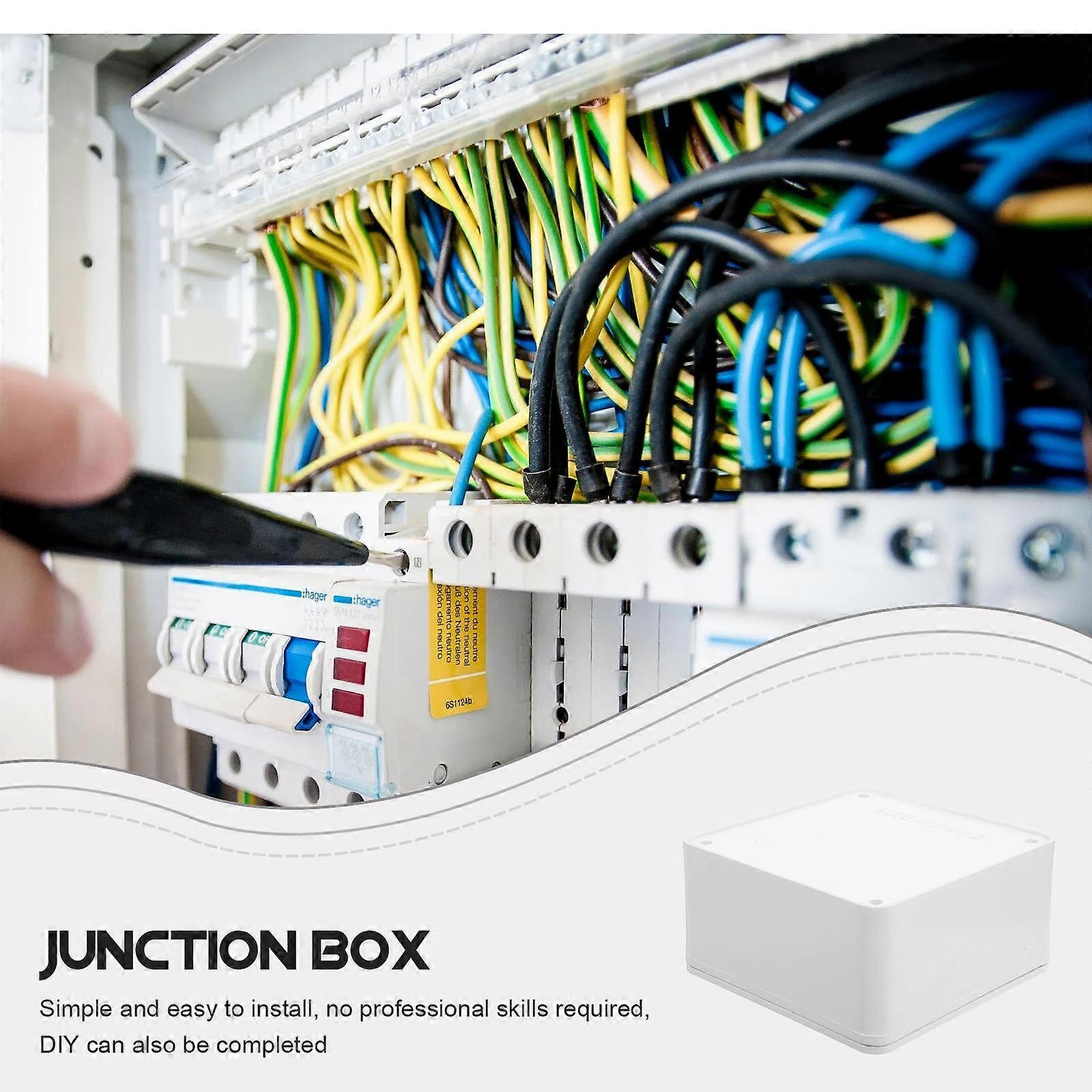 Electrical Project Box Plastic Junction Box Designed for 3Pcs Outdoor