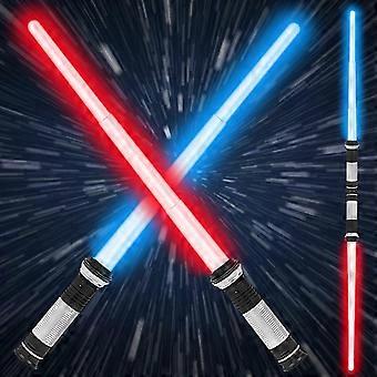 Sabre de Luz para Crianças - Sabre de Luz LED com Som Retrátil 7 Cores Sabre de Luz para Meninos Lembranças de Festa para Crianças - Pacote com 2