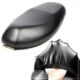 Motorcycle Seat Cover Waterproof Electric Bike Seat Rain Cover Saddle Protector, Size: L - Black