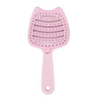Cat Ear Self Cleaning Hair Brush with Vented Design for Faster Blow Drying and Detangling