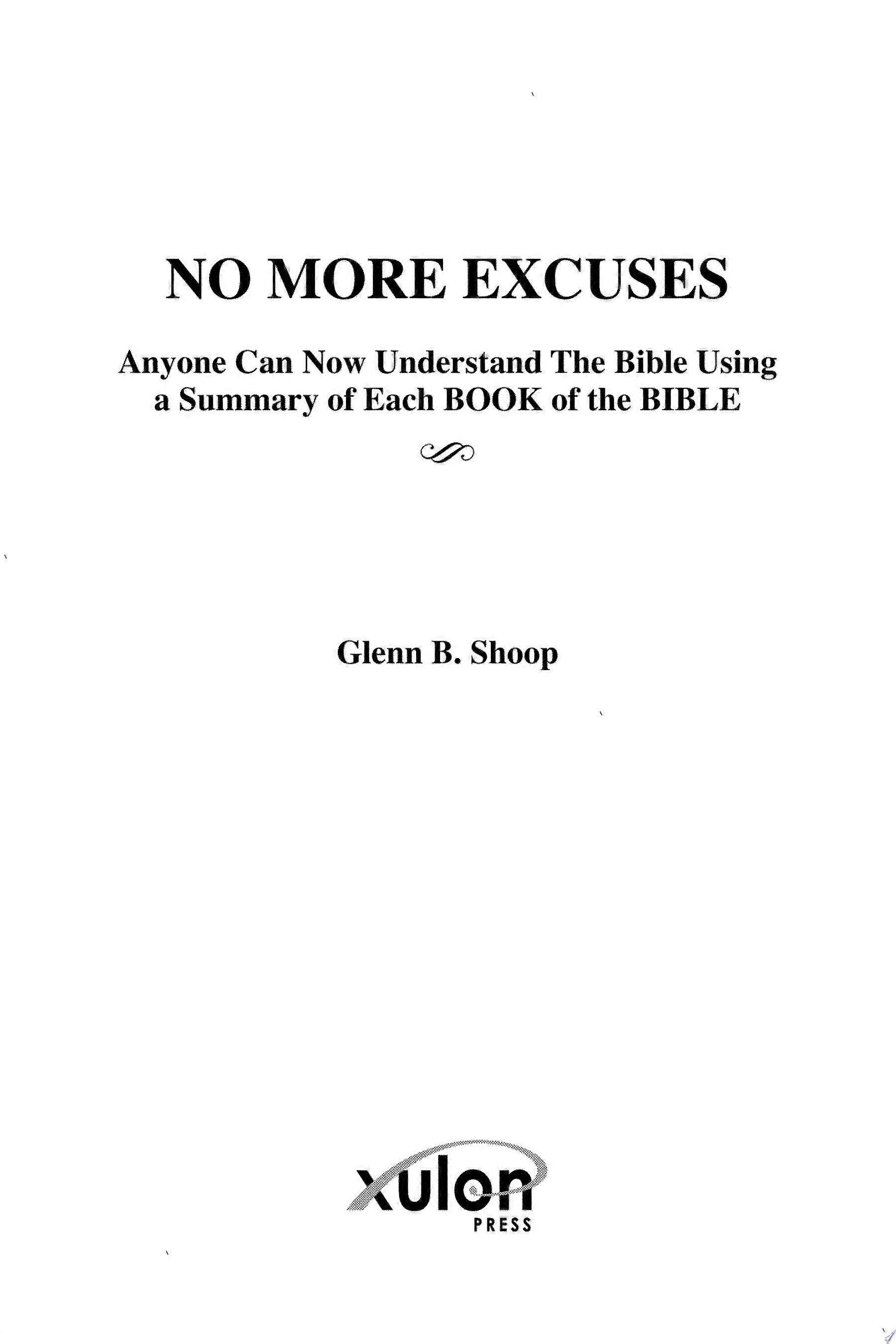 No more excuses
