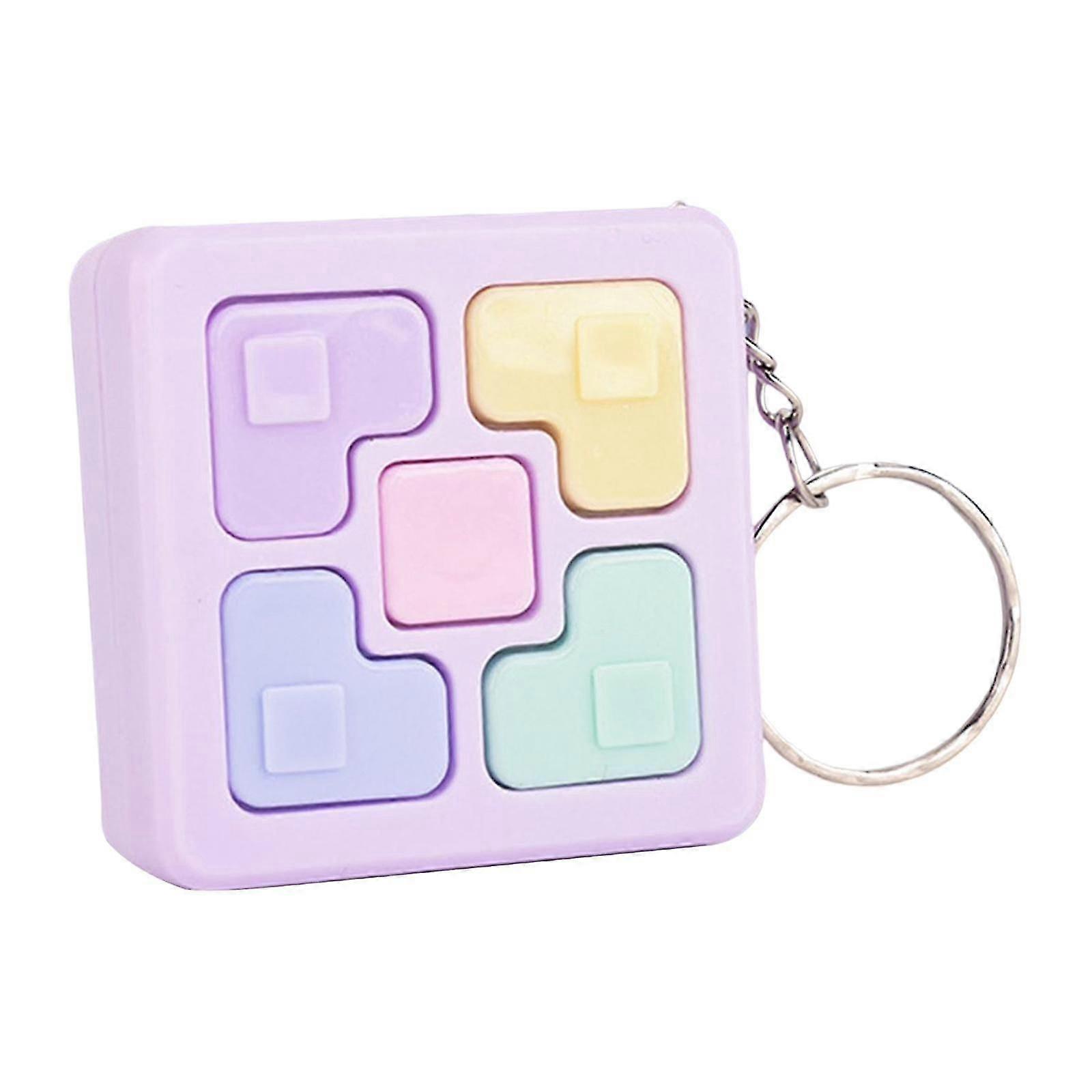 Violet Retro Game Keychain for Adults