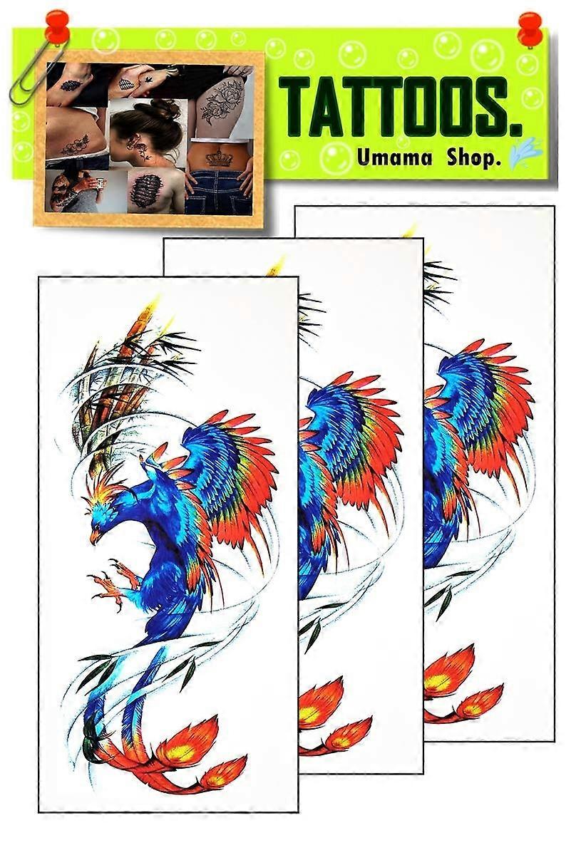 Waterproof 3D Temporary Tattoos, Easy Application Arm Chest Shoulder Stickers