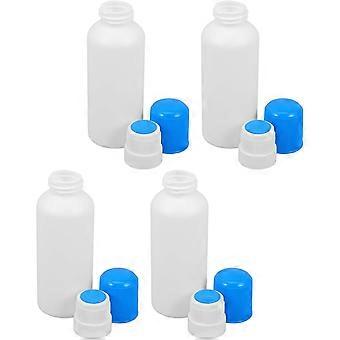 4pcs 100ml Refillable Plastic Dauber Applicator Bottles with Sponge Head, Empty Liquid Glue and Essential Oil Dispenser Bottles for Industrial and Sci