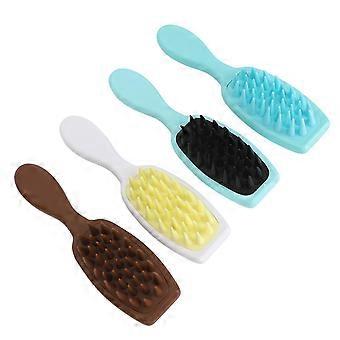 4pcs brosse à cheveux peigne silicone favoriser la circulation démêlant les brosses à cheveux Brosses de massage du cuir chevelu portables pour tous les types de cheveux Poils d’animaux