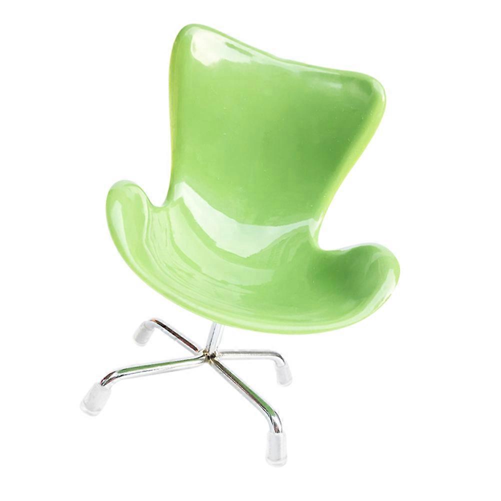 Mini Computer Chair Plastic Model for Decoration Green
