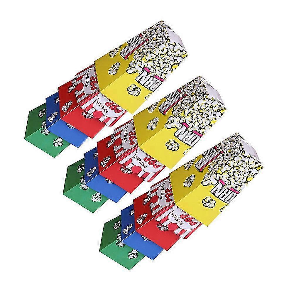 1 Set 100Pcs Disposable Folding Popcorn Boxes Packing Boxes  (Random Color)