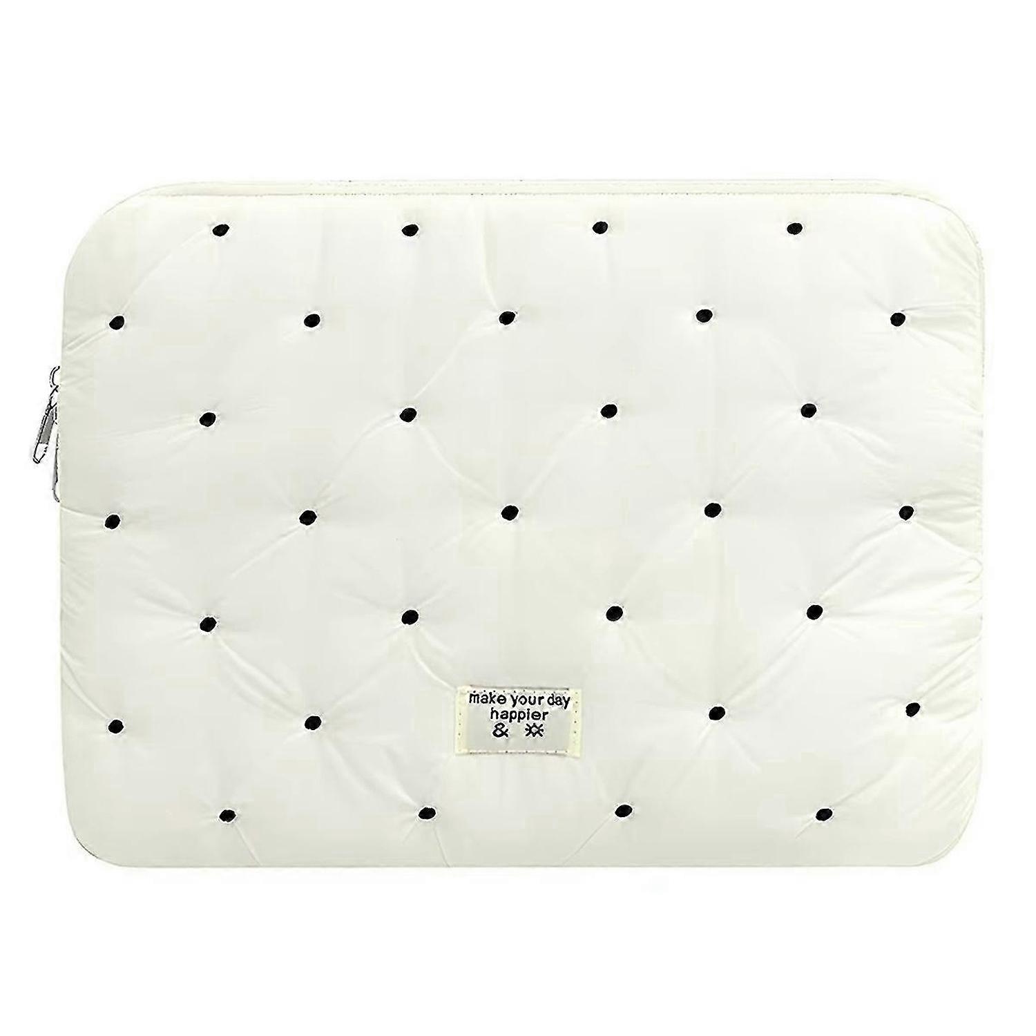 Portable Laptop Case with Zipper for // White
