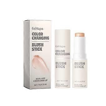Farbwechselnder Rougestift, natürliches, leichtes, langanhaltendes Nude-Make-up, leicht einzufärben, leicht aufzutragen, Mehrzweck-Rougestift, 7 g