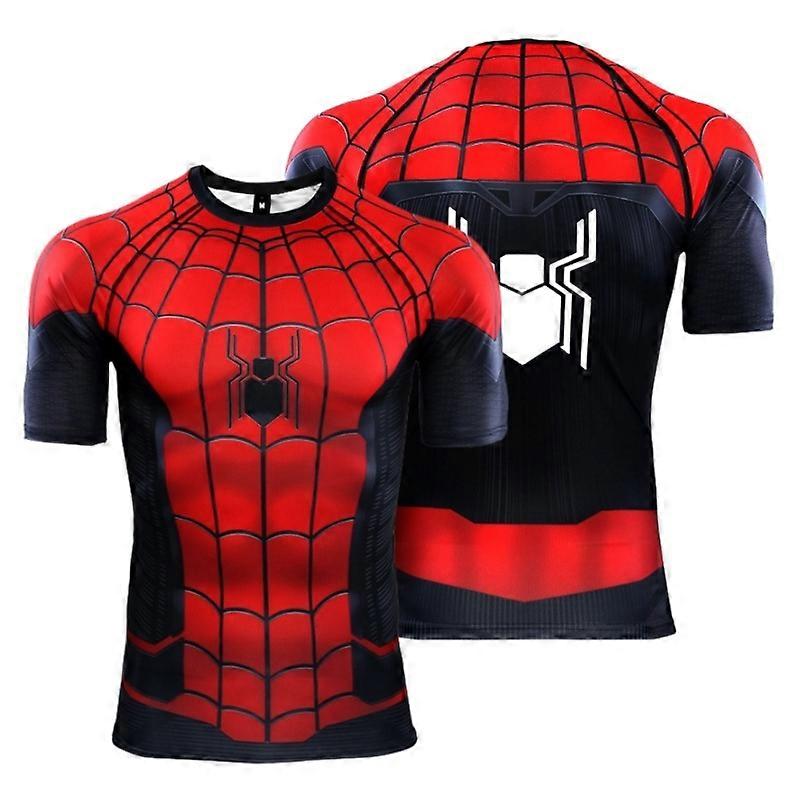 Atmungsaktives Unisex-Kompressions-Kurzarm-Sportshirt, Cosplay-Freizeit-Sporttop
