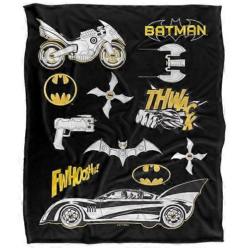 Batman Gadgets Icons Soft Touch Blanket