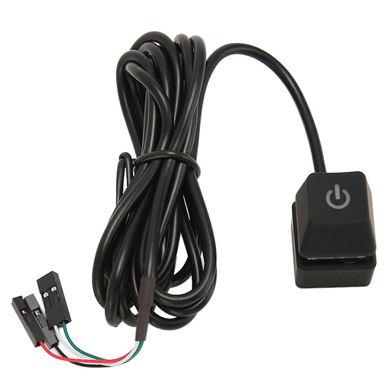 PC Power Button Extension External Flexibility PC Power Switch Power Supply Control Adapter Cable Computer Host Button 1.65meter/5.4ft