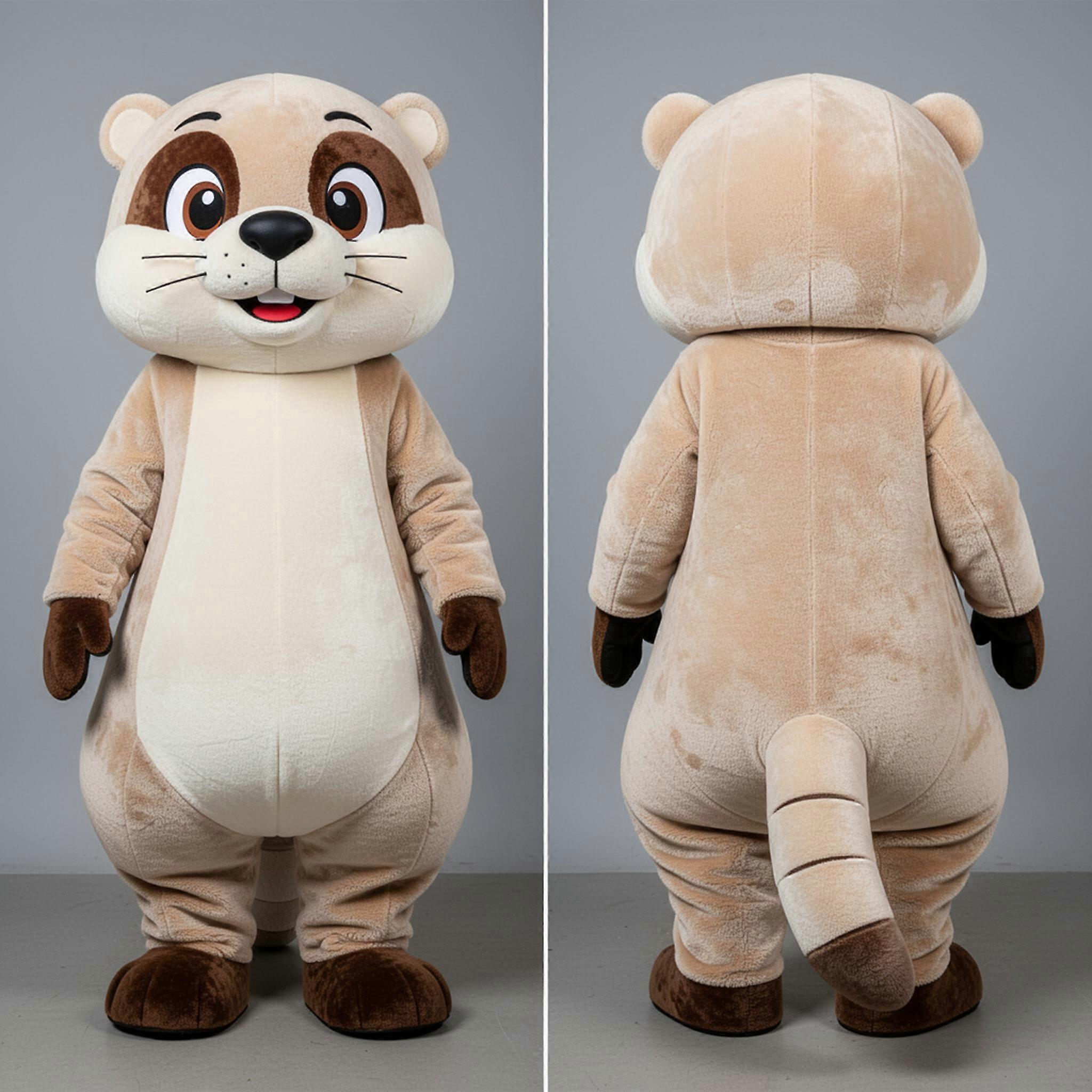 MASTICOT Cream Faced Cartoon Otter Mascot
