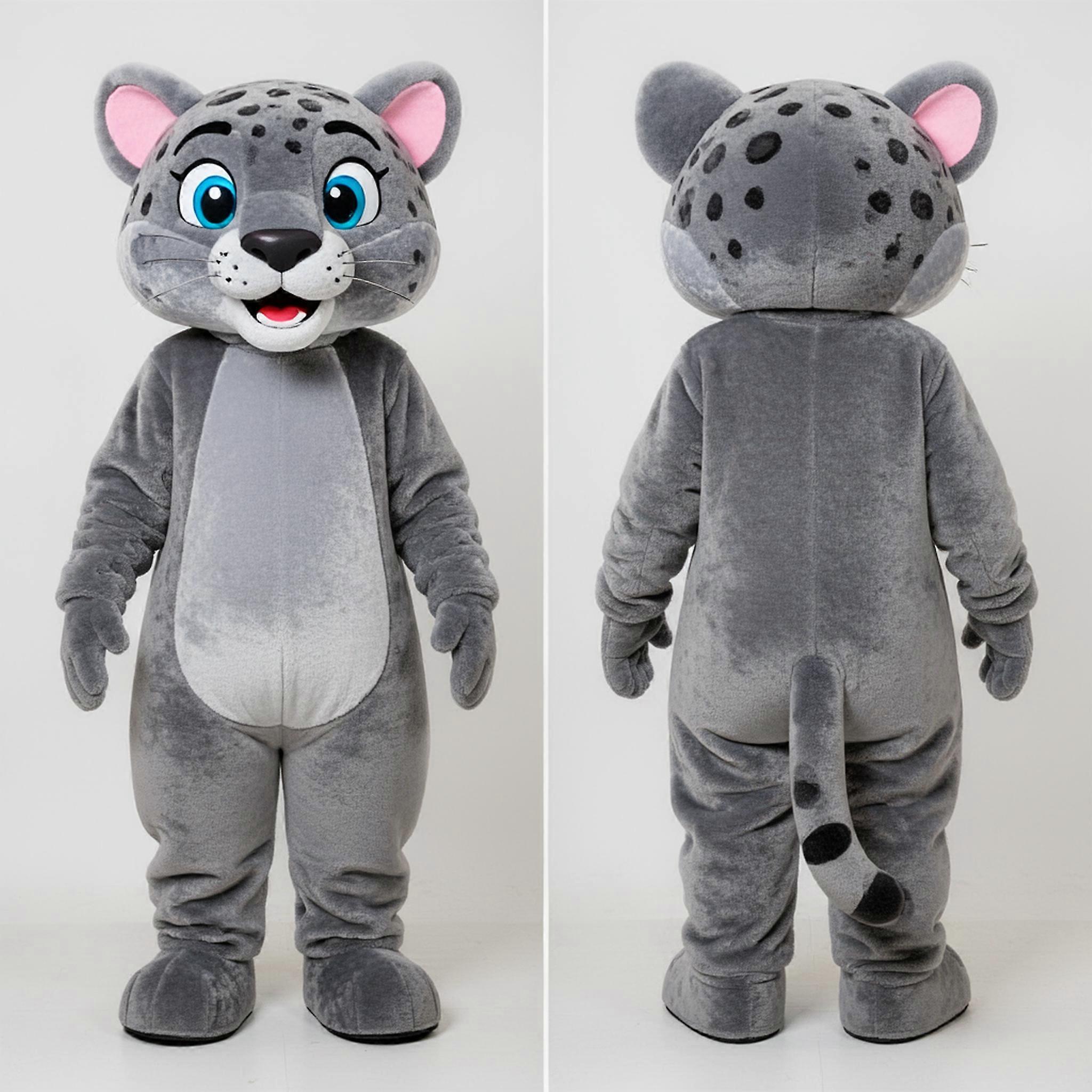 MASTICOT Gray Sleek Jaguarundi Mascot