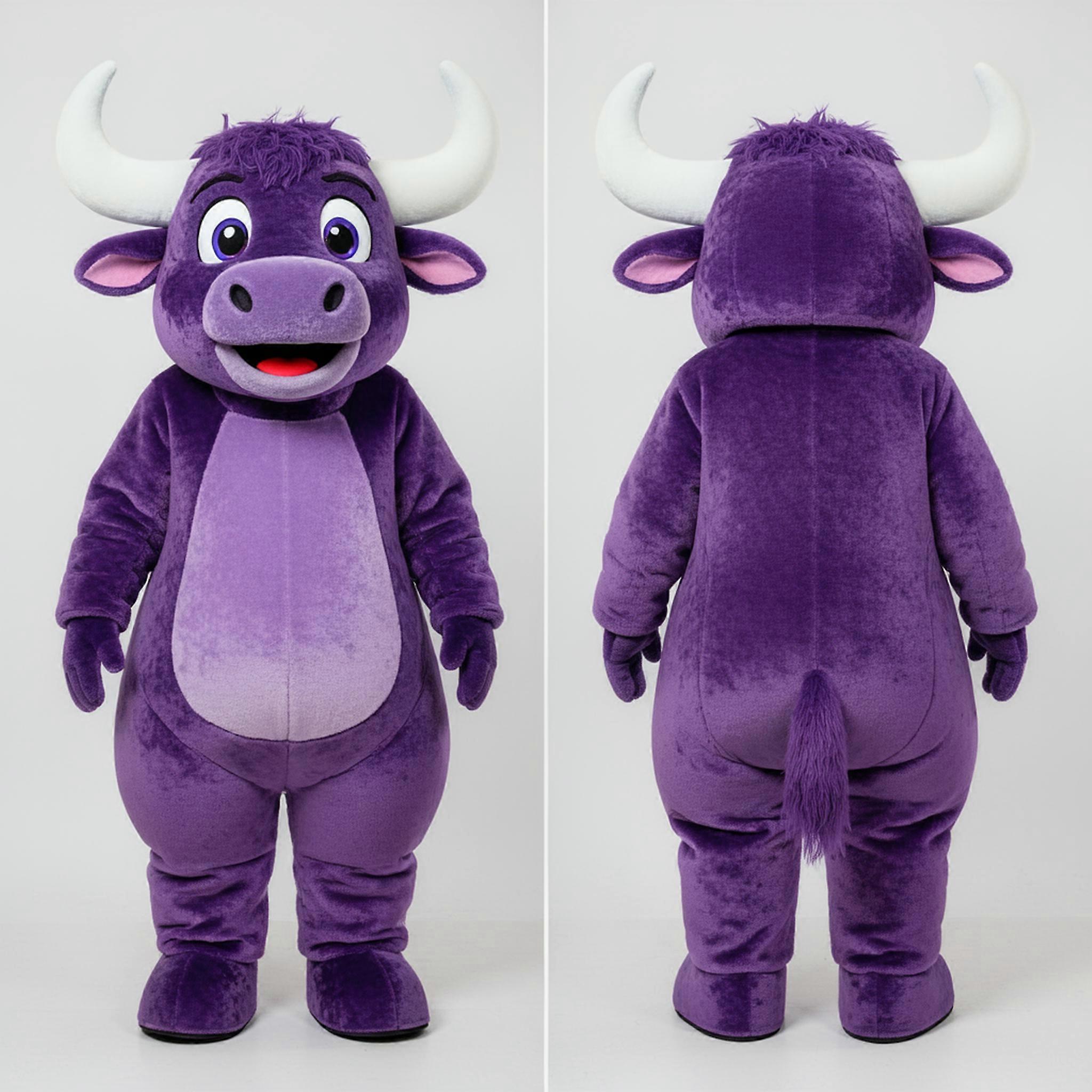 MASTICOT Violet Plush Gentle Yak Mascot