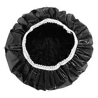 1Pcs Household Waterproof Shower Cap, Swimming Shower Cap(Black)