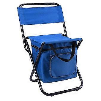 Tragbarer Klappstuhl mit abnehmbarer Box, ultraleicht und kompakt für Camping, Wandern und Reisen, Blau