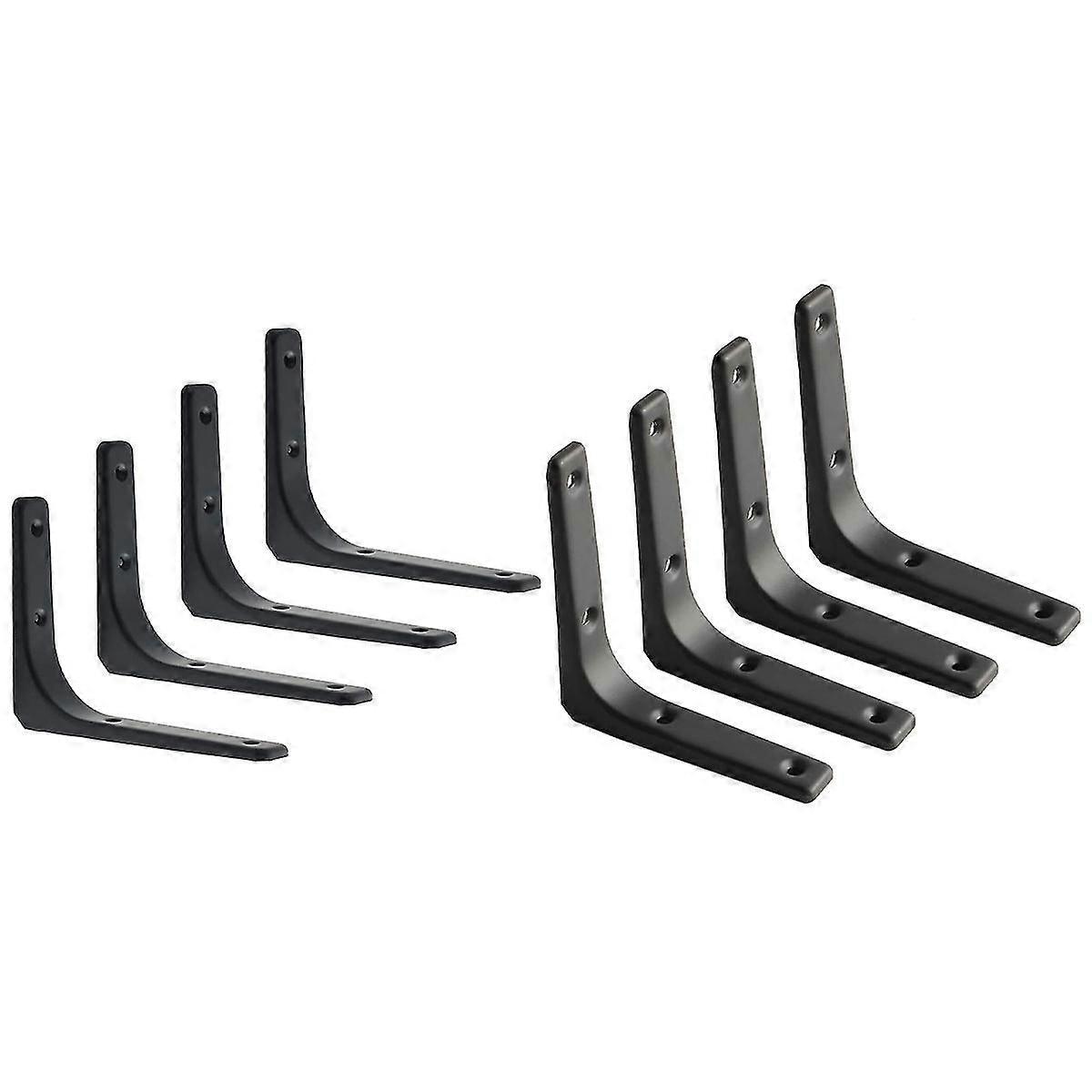 8 Pcs Iron Wall Shelf Bracket, Heavy Duty Shelf Support Bracket Decorative Joint Angle Bracket