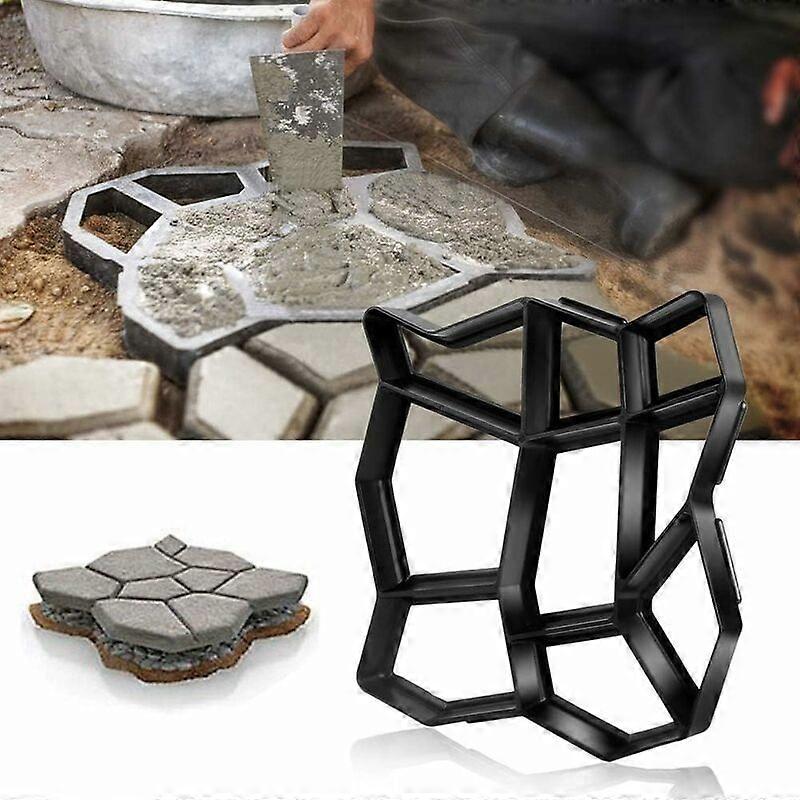 Hexagonal Reusable Concrete Stepping Stone Mould For Garden Paths