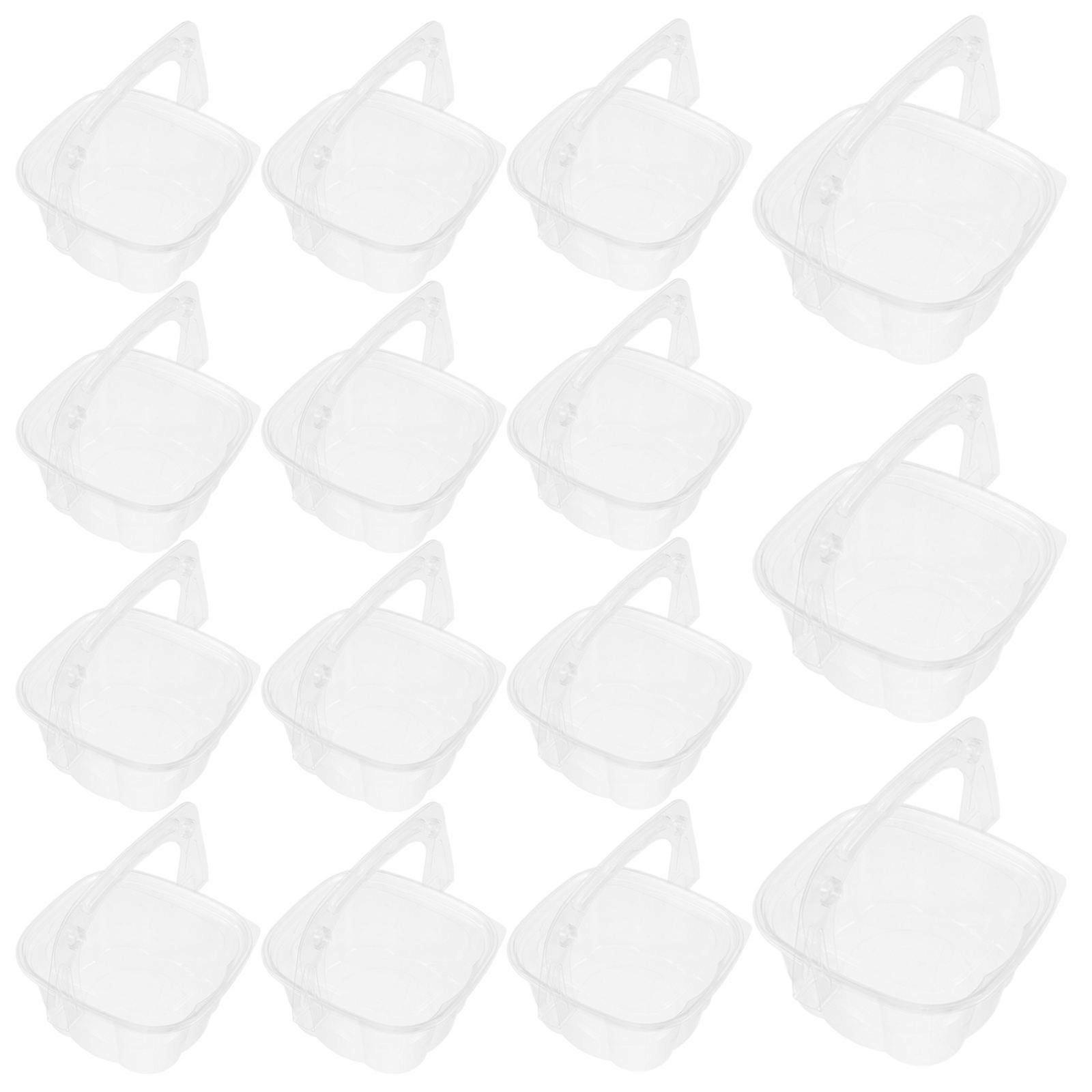 50Pcs Transparent Fruit Cut Packaging Box Plastic Container for Storage