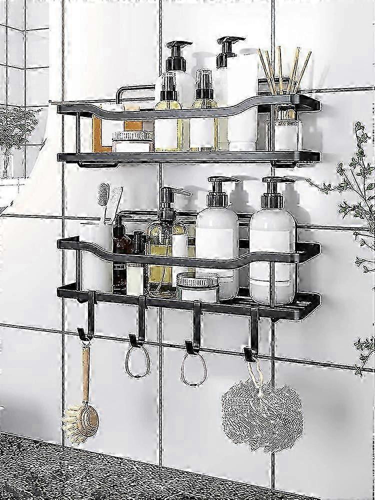 Versatile Iron Shower Caddy compatible with Toiletries & More