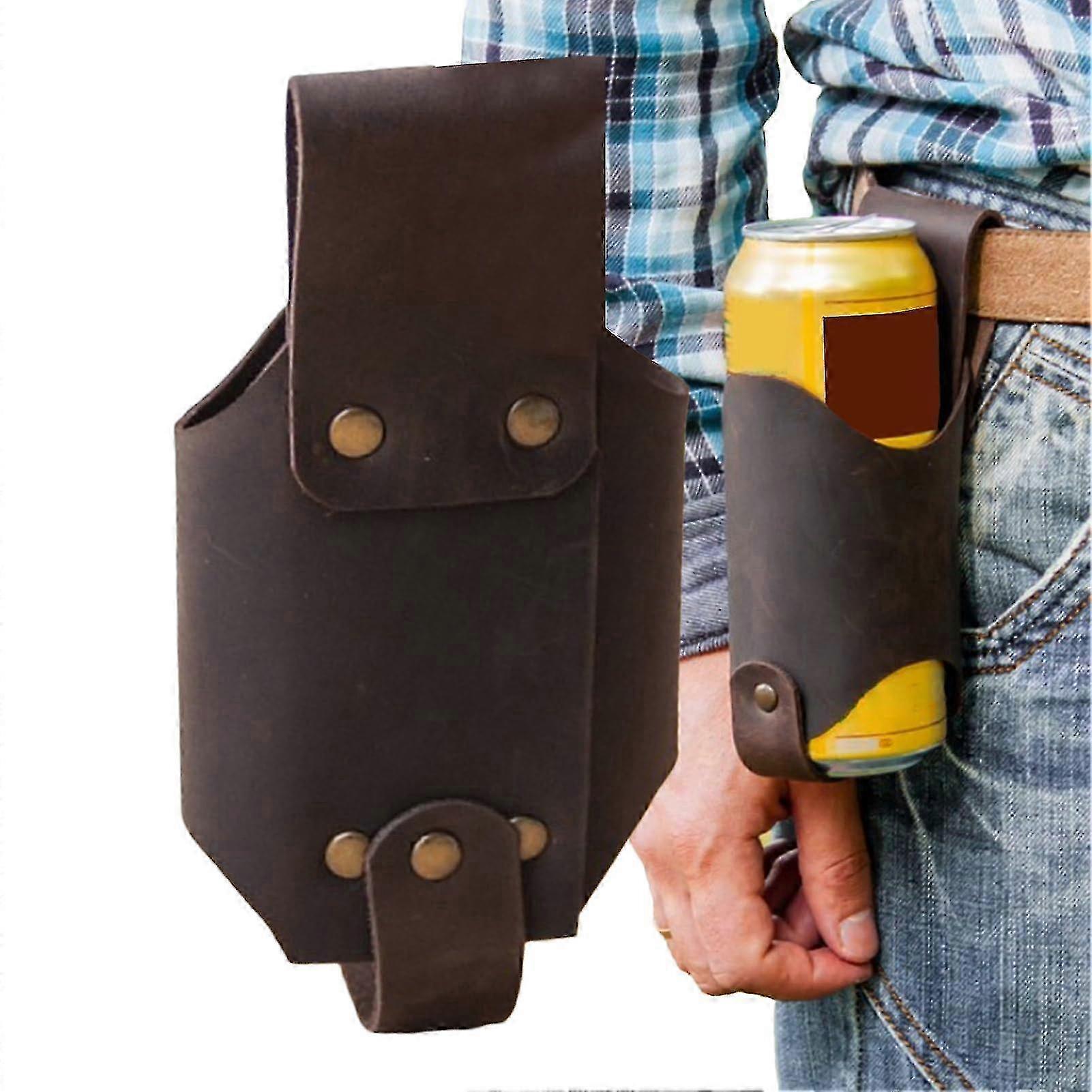 PU Leather Bottle Holster Belt Mounted