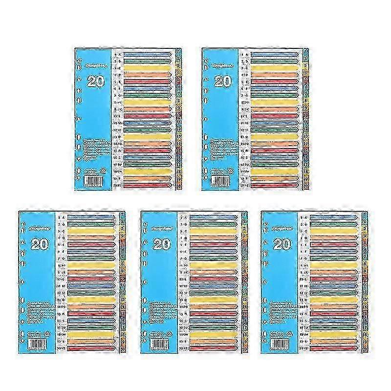 5pcs Binder Dividers