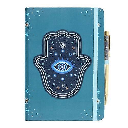 Something Different Hand of Hamsa Crystal Chips A5 Notebook with Pen