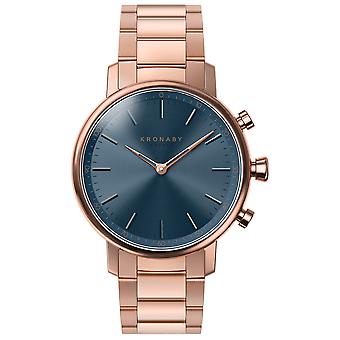 Kronaby Carat Automatic Analog Women's Watch with S2445/1 Gold Plated Stainless Steel Bracelet