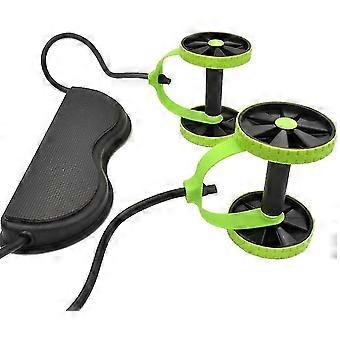 Fitness Pull Rope Abdominal Double Roller Pull Trainer Slimming Exercises Core Double Wheel Fitness Exercise Abdominal Trimmer - Arm Trainer, L.