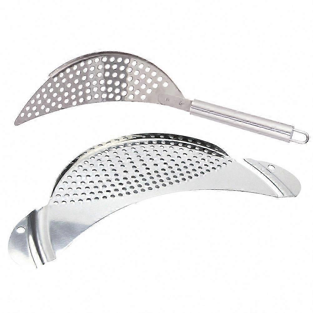 Kitchen Pan Strainer Stainless Steel Pot Draining Filter, 1 Set