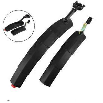 Retractable Bike Mudguard Extended Length Bike Guard with Taillight Adjustable