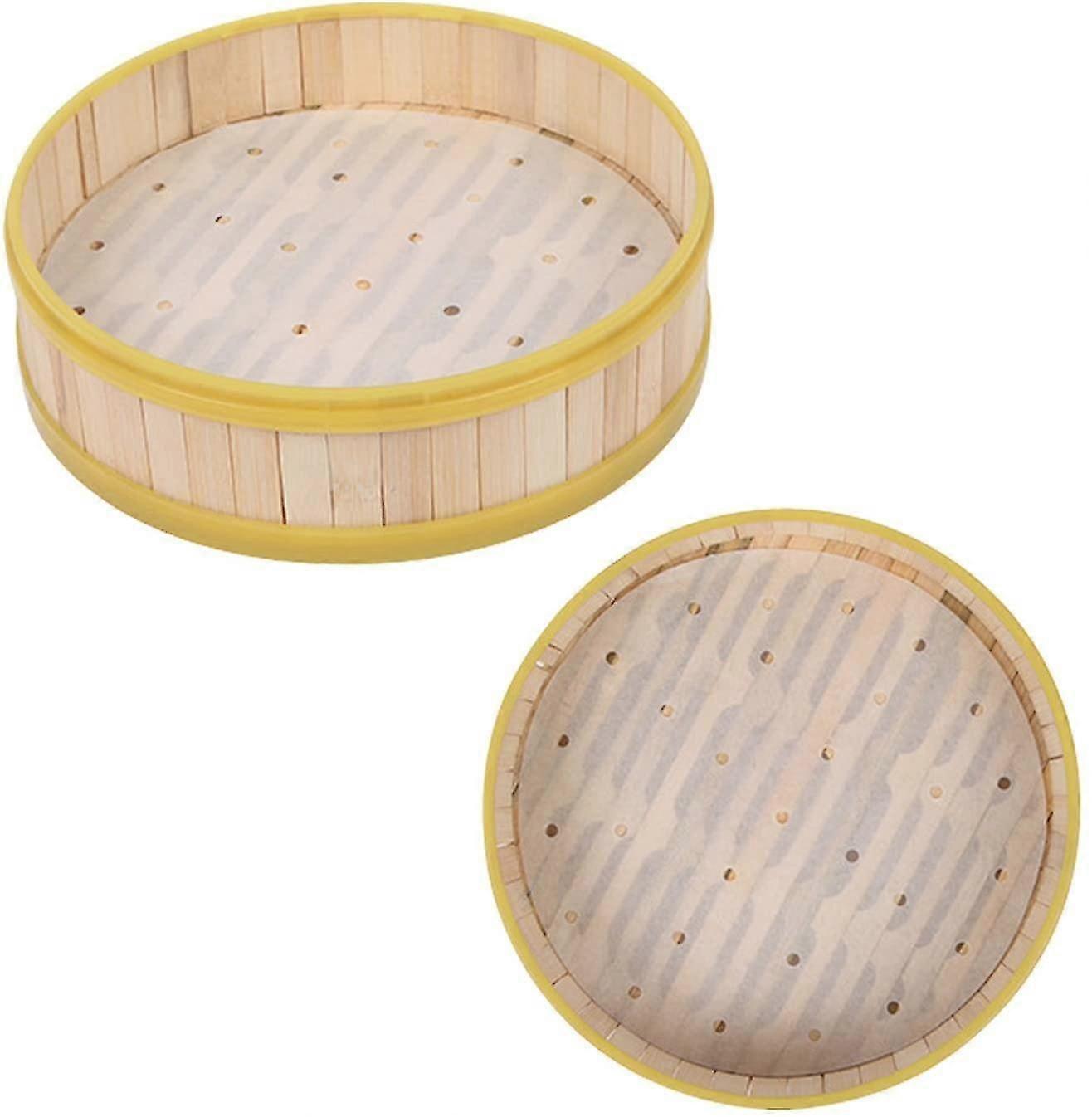 100pcs 9 Perforated Bamboo Steamer Paper Liners Inch