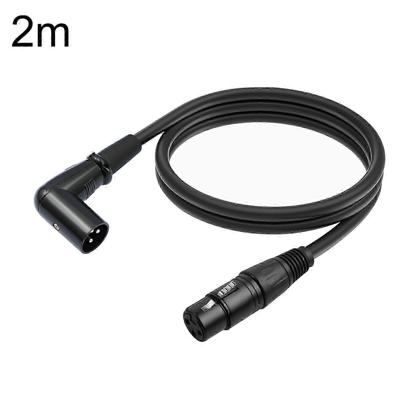 2m Self-Locking Right-Angle XLR Cable