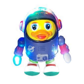 Dancing Astronaut Duck Toy with RhythmSynced Moves and Interactive Lights for Kids and Party Fun