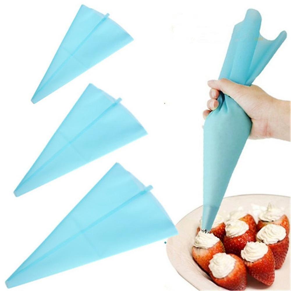 39cm Large Blue Silicone Reusable Cupcake Cake Icing Piping Bag Pastry